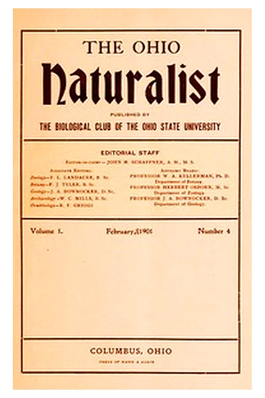 The Ohio naturalist, Vol. 1, No. 4, February 1901