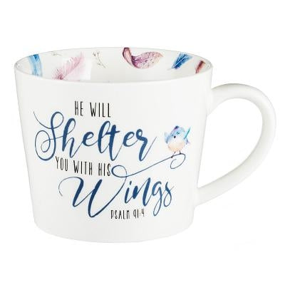 Mug He Will Shelter You by Christian Art Gifts