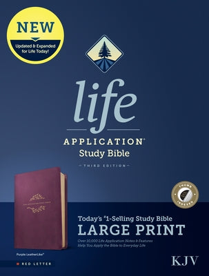 KJV Life Application Study Bible, Third Edition, Large Print (Red Letter, Leatherlike, Purple, Indexed) by Tyndale