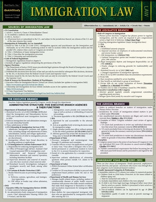 Immigration Law: A Quickstudy Laminated Reference Guide by Sanchez, John