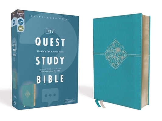 Niv, Quest Study Bible, Leathersoft, Blue, Comfort Print: The Only Q and A Study Bible by Christianity Today Intl