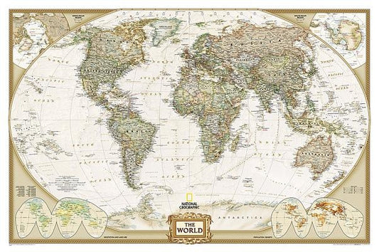 National Geographic World Wall Map - Executive - Laminated (46 X 30.5 In) by National Geographic Maps