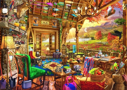 Brain Tree - Cozy Porch 1000 Pieces Jigsaw Puzzle for Adults: With Droplet Technology for Anti Glare & Soft Touch by Brain Tree Games LLC
