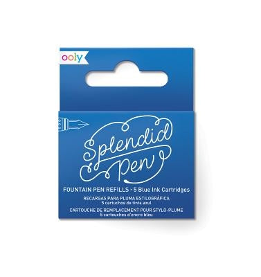 Ooly Fountain Pen Ink Refills - Blue (Set of 5) by Ooly