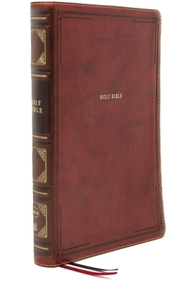 Nkjv, Reference Bible, Center-Column Giant Print, Leathersoft, Brown, Red Letter Edition, Thumb Indexed, Comfort Print: Holy Bible, New King James Ver by Thomas Nelson