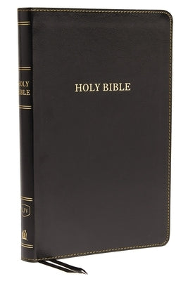 KJV, Thinline Bible, Standard Print, Imitation Leather, Black, Indexed, Red Letter Edition by Thomas Nelson