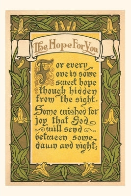 Vintage Journal Hope for You, Inspirational Rhyme by Found Image Press