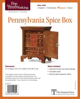 Fine Woodworking's Pennsylvania Spice Box Plan by Editors of Fine Woodworking