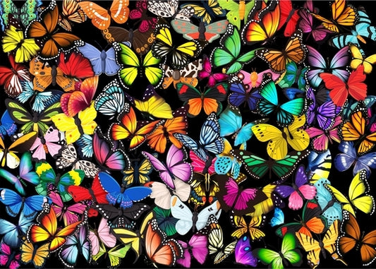 Brain Tree - Unique Butterflies 1000 Pieces Jigsaw Puzzle for Adults: With Droplet Technology for Anti Glare & Soft Touch by Brain Tree Games LLC