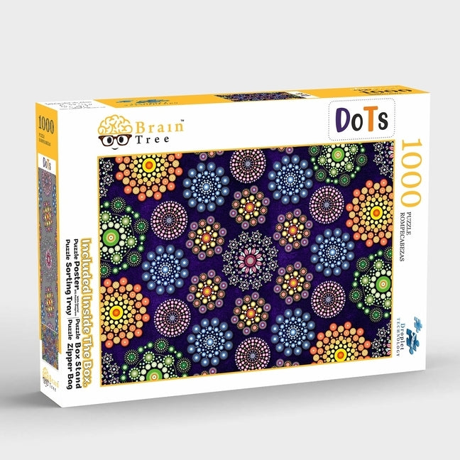 Brain Tree - Dots 1000 Piece Puzzle for Adults: With Droplet Technology for Anti Glare & Soft Touch by Brain Tree Games LLC