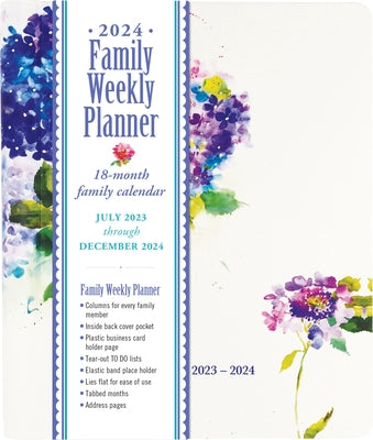 2024 Hydrangeas Family Weekly Planner by Peter Pauper Press