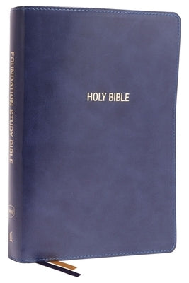 Nkjv, Foundation Study Bible, Large Print, Leathersoft, Blue, Red Letter, Thumb Indexed, Comfort Print: Holy Bible, New King James Version by Thomas Nelson