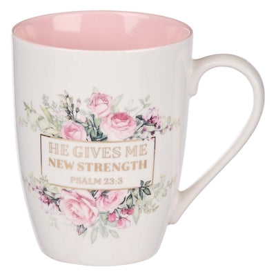 Ceramic Mug New Strength Psalm 23:3 by 