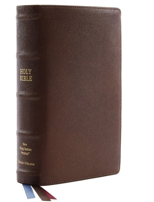 Nkjv, Single-Column Reference Bible, Premium Goatskin Leather, Brown, Premier Collection, Comfort Print by Thomas Nelson