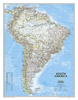 National Geographic South America Wall Map - Classic - Laminated (23.5 X 30.25 In) by National Geographic Maps