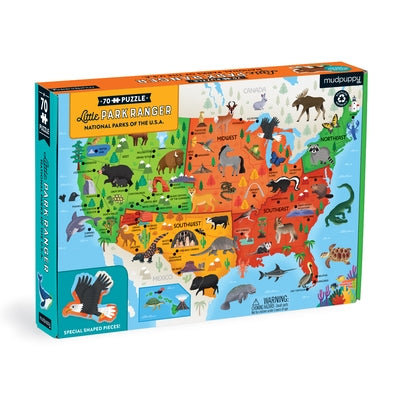 Little Park Ranger National Parks Map of the U.S.A. Geography Puzzle by Galison Mudpuppy
