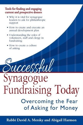 Successful Synagogue Fundraising Today: Overcoming the Fear of Asking for Money by Mersky, David a.
