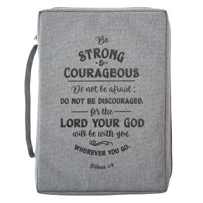 Bible Cover Medium Value Be Strong and Courageous by Christian Art Gifts