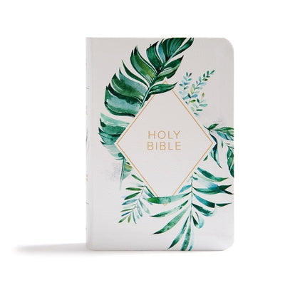 KJV On-The-Go Bible, White Floral Textured Leathertouch: Red Letter, Easy-To-Carry, Smythe Sewn, Teen Bible, Double Column, Presentation Page, Ribbon by Holman Bible Publishers