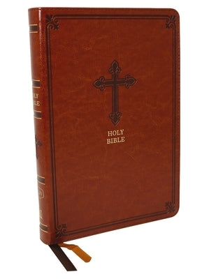 Kjv, Thinline Bible, Large Print, Leathersoft, Brown, Red Letter Edition, Comfort Print by Thomas Nelson