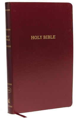 KJV, Thinline Reference Bible, Leather-Look, Burgundy, Red Letter Edition by Thomas Nelson