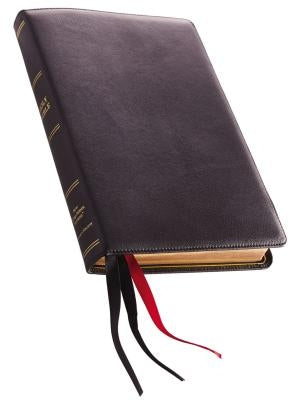 NKJV, Thinline Reference Bible, Large Print, Premium Leather, Black, Sterling Edition, Comfort Print by Thomas Nelson