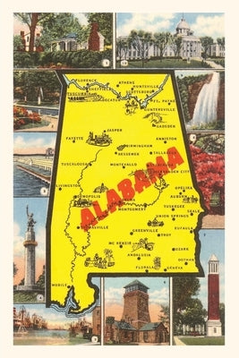 Vintage Journal Alabama Map and Scenes by Found Image Press