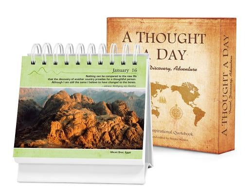 A Thought a Day--Travel, Discovery, Adventure: A Daily Desktop Quotebook by Wexler, Brooke