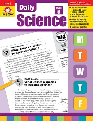 Daily Science, Grade 6 Teacher Edition by Evan-Moor Corporation