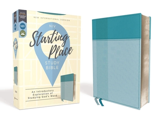 Niv, Starting Place Study Bible, Leathersoft, Blue, Comfort Print: An Introductory Exploration of Studying God's Word by Zondervan