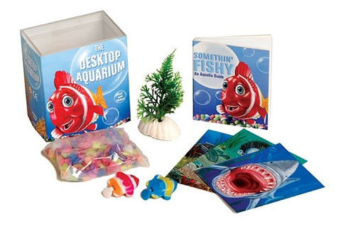 The Desktop Aquarium (Mega Mini Kit): Just Add Water! [With Plant, Gravel & 4 Playful Backgrounds and 32-Page Booklet and 2 Magnetic Fish and a Magnet by Leczkowski, Jennifer