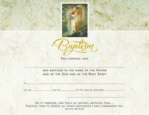 Baptism Certificate by Warner Press