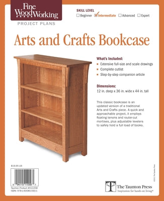 Fine Woodworking's Arts and Crafts Bookcase Plan by Editors of Fine Woodworking