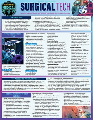 Surgical Technology: A Quickstudy Laminated Reference Guide by Smith, Lora