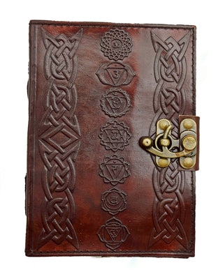 Chakra Embossed Leather Journal by Fantasy Gifts