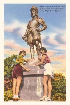 Vintage Journal Ponce de Leon Statue, St. Augustine, Florida by Found Image Press