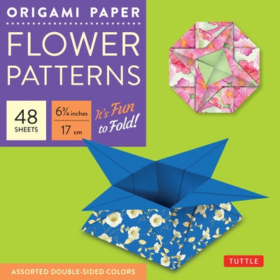 Origami Paper 6 3/4 (17 CM) Flower Patterns 48 Sheets: Tuttle Origami Paper: Double-Side Origami Sheets Printed with 8 Different Designs: Instructions by Tuttle Publishing