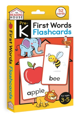 First Words Flashcards: Flash Cards for Preschool and Pre-K, Age 3-5, Learning to Read, Sight Word, 52 First Words in Preschool and Kindergart by The Reading House
