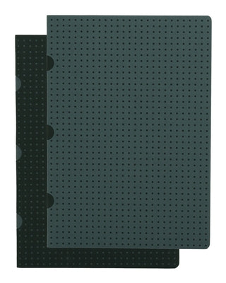 Black on Grey / Grey on Black Paper-Oh Cahier Circulo A5 Gridded by Paperblanks Journals Ltd