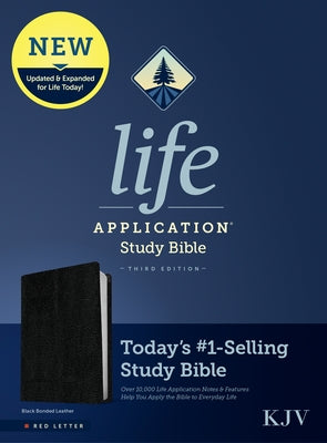 KJV Life Application Study Bible, Third Edition (Red Letter, Bonded Leather, Black) by Tyndale