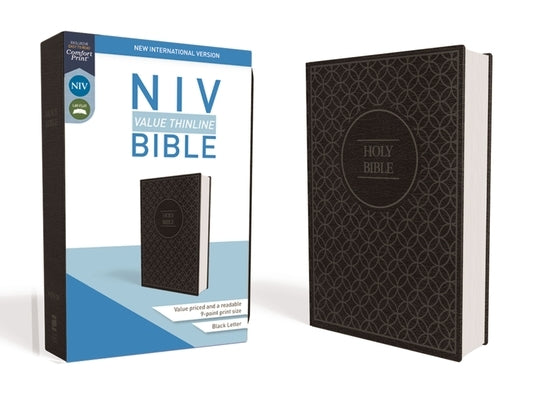 NIV, Value Thinline Bible, Imitation Leather, Gray/Black by Zondervan