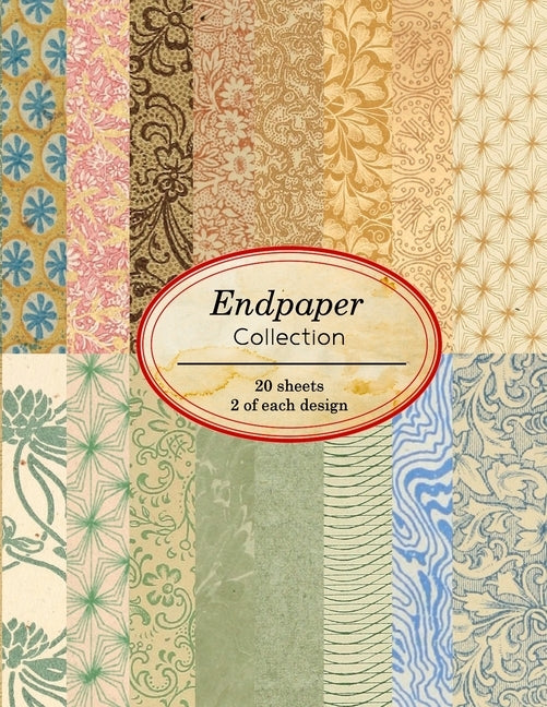 Endpaper Collection: 20 sheets of vintage endpapers for bookbinding and other paper crafting projects by Journals, Ilopa