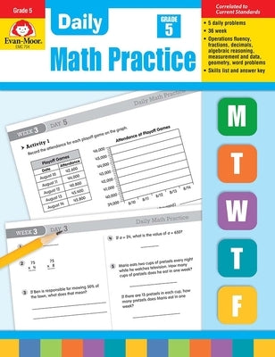 Daily Math Practice, Grade 5 Teacher Edition by Evan-Moor Corporation