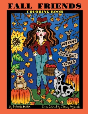 Fall Friends: Fall Friends Coloring Book. Fall girls and their furry friends are ready for the season in this whimsical book full of by Krzywicki, Tiffany