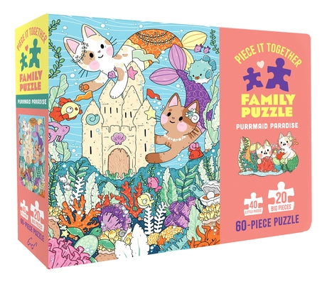 Piece It Together Family Puzzle: Purrmaid Paradise: (60-Piece Puzzle for Kids and Toddlers Ages 2-5. Cat and Kitty Puzzle Artwork) by Kazmier, Kit Tyler