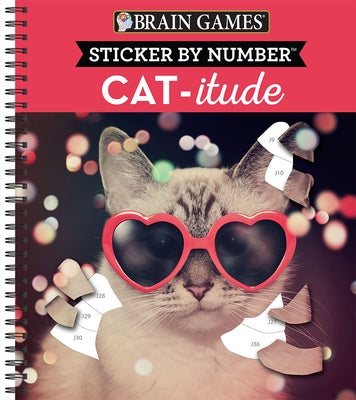 Brain Games - Sticker by Number: Cat-Itude by Publications International Ltd