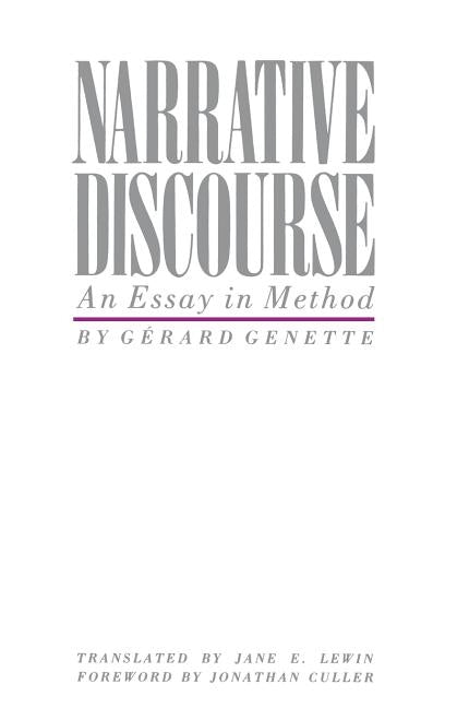 Narrative Discourse by Genette, Gerard
