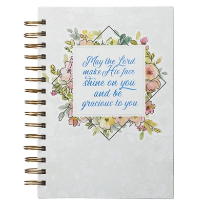 Hardcover Journal the Lord Bless You and Keep You Numbers 6:24 Bible Verse Floral Inspirational Wire Bound Notebook W/192 Lined Pages, Large by Christian Art Gifts