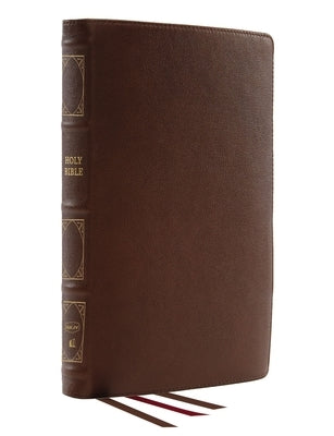 Nkjv, Reference Bible, Classic Verse-By-Verse, Center-Column, Genuine Leather, Brown, Red Letter, Comfort Print: Holy Bible, New King James Version by Thomas Nelson