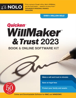 Quicken Willmaker & Trust 2023: Book & Online Software Kit by Nolo, Editors Of